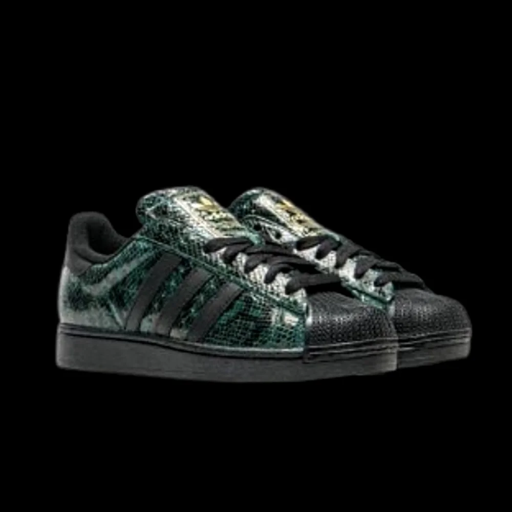 Adidas Originals Superstar 2 Snakeskin Womens Collegiate Green Black Gold